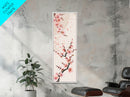 Cherry Blossom Branches On Canvas In Japanese Ukiyo-e Style, Traditional Woodblock Print, Framed Canvas Print, Tall Skinny Japanese Wall Art, Ready To Hang