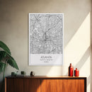 Atlanta Street Map, Georgia Map, City Map Art, Travel Print, Couple Gift, Minimalist Art Print, Wall Art, Canvas Print, Canvas Wall Art