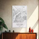 Cape Coral Street Map, Florida Map, City Map Art, Modern Art, Wall Art, Canvas Print, Canvas Wall Art, Travel Gifts For Men, Apartment Décor