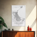 Corpus Christi Street Map, Texas Map, City Map Art, Minimalist Art, Wall Art, Canvas Print, Travel Wall Décor, Gift For Dad, Office Décor