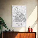 Lexington Street Map, Kentucky Map, City Map Art, Modern Wall Art, Wall Art, Canvas Print, Travel Wall Art, Dorm Room Décor, Engagement Gift