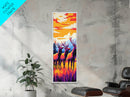 Autumn Elk Silhouette Canvas Print wildlife art southwest wall art orange pink wall art rustic decor gift idea hunting lodge art