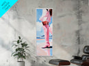 Pink Cowgirl Boot Canvas Print, Black Cowgirl Painting, Coastal Cowgirl Wall Art, Western Decor, Light Pink Wall Art, Farmhouse Art