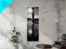 Lone Cowboy, Reflection Photography, Framed Canvas Print, Rustic Art, Moody Wall Art, Extra Wide Art, Southwest Wall Art