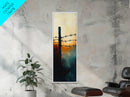 Barbed Wire watercolor, Canvas Print, rustic décor, landscape painting, moody art, southwest wall art, coastal landscape art, farmhouse art