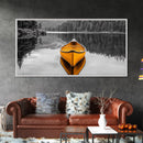 Reflections of Nature, lake Tahoe art, pine tree art, landscape painting, nature wall art, extra wide art, panoramic art, Canvas Print