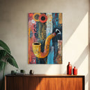 Abstract Pipe Art, graffiti wall art, Moroccan wall art, bold color print, geometric wall art, framed canvas print, modern decor, contemporary art