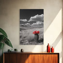 Cactus Bloom, Wildflower Painting, Botanical Prints, Nature Art, Rustic Decor, Southwest Wall Art, Canvas Print, Living Room Art