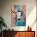 Southwest Wall Art, Skull Art, Rustic Decor, Boho Art, Framed Canvas Print, Western Aesthetic, Farmhouse Art, Above Couch Art, Gift Idea