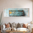 Coastal Fence Art, Framed Canvas Print, Moody Art, Wabi Sabi Art, Black and White Art, Rustic Decor, Extra Wide Art, Farmhouse Art, Nautical Wall Art