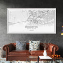 Sacramento City Map, California Art, Map Print, Minimalist Wall Art, Wall Art, Canvas Art, Large Wall Art, Room Décor, Office Prints