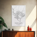 Santa Clarita Street Map, California Map, City Map Print, Minimalist Art, Wall Art, Canvas Print, Bedroom Wall Décor, Unique Travel Gifts