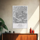 Seoul Street Map, South Korea Map, Asia City Map Print, Minimalist Art, Wall Art, Canvas Print, Travel Gift For Women, Travel Wall Décor