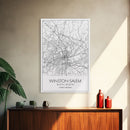 Winston Salem Street Map, North Carolina Map, City Map Print, Minimalist Art, Wall Art, Canvas Print, Modern Wall Art, Adventure Gifts