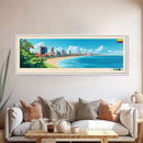 Barranquilla, Colombia Travel Poster Panoramic Canvas Print, Barranquilla, Colombia Painting, Colombia Art, Barranquilla Travel Art, Guest Room Painting