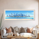 Dubai, United Arab Emirates Panoramic Travel Poster Canvas Print, Dubai, United Arab Emirates Painting, United Arab Emirates Art, Dubai Travel Art, Living Room Painting