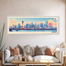 Osaka, Japan Panoramic Travel Poster Canvas Print, Osaka, Japan Painting, Japan Art, Osaka Travel Art, Guest Room Painting