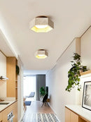 Hexagon Travertine Hexa Core Ceiling Light