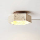 Hexagon Travertine Hexa Core Ceiling Light