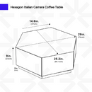 Hexagon Carrara Table