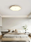 Hexagonal Travertine Lunarc Stone Ceiling Lamp