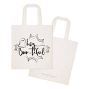 Hey BOO-tiful Halloween Cotton Canvas Tote Bag