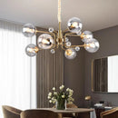 DecorBites™ Gold Glass Ball Chandelier LED Lighting for Living Room, Kitchen, Bedroom