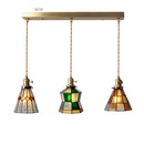 DecorBites™ Glass Copper Pendant Light with Wood Knob Switch: Modern Nordic LED Hanging Lamp