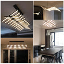 DecorBites™ LED Chandelier: Modern Art Pendant Light for Living/Dining Room, Office, Bar