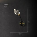 DecorBites™ Black Crystal Copper LED Chandelier - Art Deco Hanging Lamp for Dinning Room