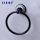 DecorBites™ Black Stainless Steel Bathroom Towel Ring - Wall Mounted Oil Rubbed Bronzen