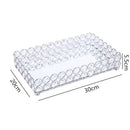 DecorBites™ Crystal Glass Mirror Tray Cosmetic Jewelry Organizer Shelf Storage