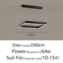 DecorBites™ LED Chandelier: Modern Aluminum Luster Lamps for Bedroom, Hall, Dining, Living Room