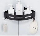 DecorBites™ Brushed Gold Aluminum Bathroom Corner Shelf Wall Mounted Shower Shampoo Holder