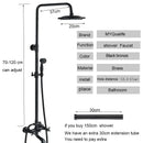 DecorBites™ Black Brass Bath Shower Faucet Set with Handshower and Tub Spout