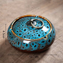 DecorBites™ Glazed Porcelain Ashtray: Stylish Desk Decoration & Gift for Boyfriend