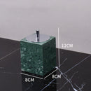DecorBites™ Green Marble Bathroom Set: Dispenser, Dish, Holder, Tissue Box & Accessories