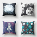 Cartoon planet astronaut pillow case bedroom square cushion cover
