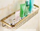 DecorBites™ Gold Brass Bathroom Shelf with Soap Holder 30cm/45cm