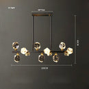 DecorBites™ Black Crystal Copper LED Chandelier - Art Deco Hanging Lamp for Dinning Room