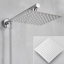 DecorBites™ 10" Square Rainfall Shower Head Set with Stainless Steel Hose