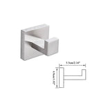 DecorBites™ Brushed Nickel Bathroom Hardware Set: Robe Hook, Towel Rail, Bar Rack, Shelf, Tissue Holder
