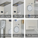 DecorBites™ LED Brushed Nickel Shower Panel Set with Temperature Screen