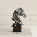 DecorBites™ Country Resin Horsehead Figurine: Creative Animal Statue for Modern Home & Office Decor