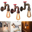 DecorBites™ Iron Water Pipe Wall Lamp E27 Loft Bar Lighting Fixtures
