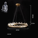 DecorBites™ Golden Crystal LED Chandelier for Modern Dining Room