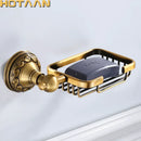 DecorBites™ Antique Brass Bathroom Soap Basket Wall Mount Soap Dish Holder.