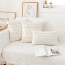 DecorBites™ Ivory Cotton Loop Tufted Cushion Cover for Home Decoration