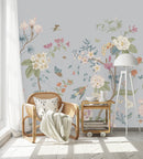 Elegant Wildflowers on Light Background Wallpaper Smart