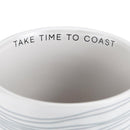 Hidden Message Take Time To Coast Cozy Mug | Hand Painted Coffee Tea Stoneware Cup | 15oz.